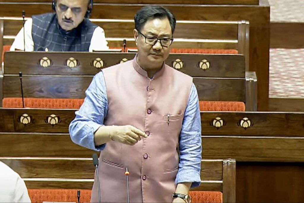 'Oppn Creating Chaos, Wasting Taxpayers’ Money': Kiren Rijiju Slams Placard Protest In Lok Sabha