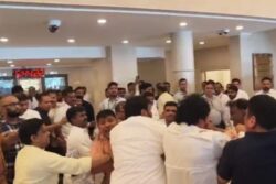Supporters Of BJP's Gopichand Padalkar, NCP's Jitendra Awhad Clash In Maharashtra Assembly | Watch