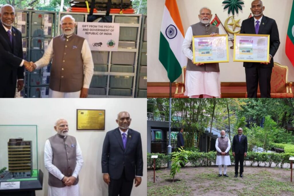 Boat Stamps, Sapling & BHISHM Cubes Take Centre Stage At PM Modi–President Muizzu Meet In Maldives