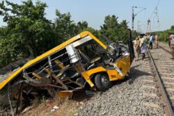 Three School Students Killed In Van-train Collision In Tamil Nadu; Railway Gatekeeper Arrested