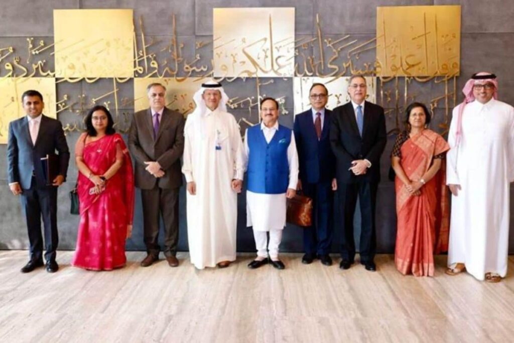 JP Nadda Reviews Saudi Fertilizer Facility, Calls On Firms To Invest In India