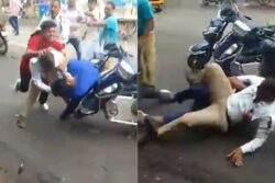 Father-Son Duo Thrash Traffic Cops After Being Asked For Driving Licence In Nalasopara | Video