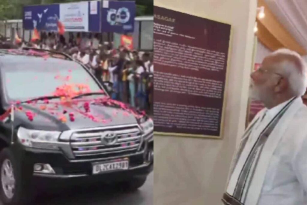 PM Modi Attends Chola Emperor’s Birth Anniversary Event, Holds Massive Roadshow In Tamil Nadu