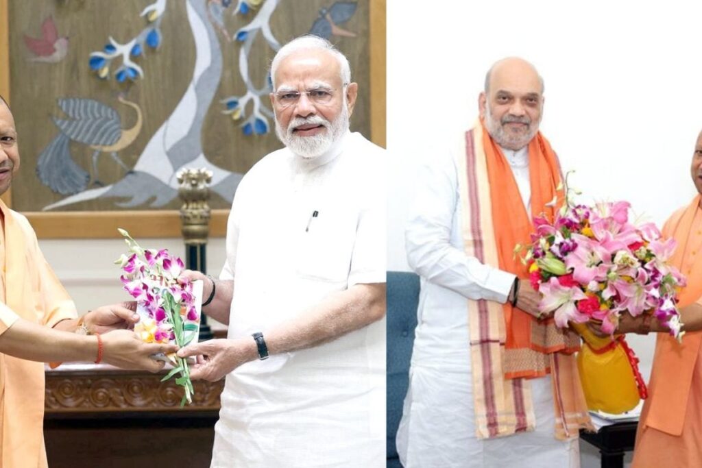 CM Yogi Adityanath Pays Courtesy Visit To PM Modi Modi And Amit Shah in Delhi