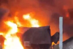 Massive Fire On Freight Train Near Tiruvallur Disrupts Services; 8 Trains Cancelled | Video