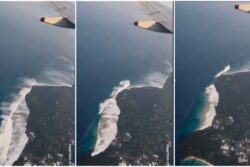 Passengers Film Hawaii Tsunami From Plane As Massive Waves Crash Into Coast | Video