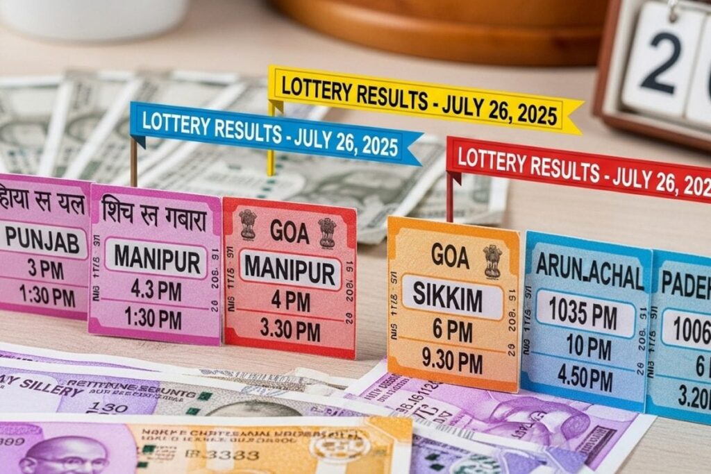 Lottery Results Today Live, July 26, 2025: Punjab, Manipur, Sikkim, Goa & Arunachal Winning Numbers