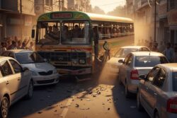 Chennai Bus Driver Dies Of Heart Attack While Driving, Fatally Hits Pedestrian, Rams Cars