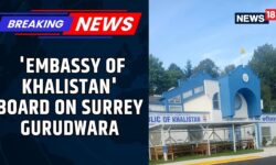 Shocker From Canada's Surrey: 'Embassy Of Khalistan' Board Seen On Gurdwara Premises | News18
