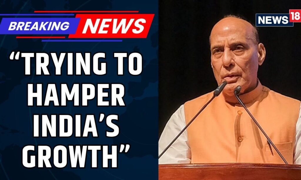 Defence Minister Rajnath Singh Hits Out At Donald Trump Amid Tariff War, "Some People..." | News18