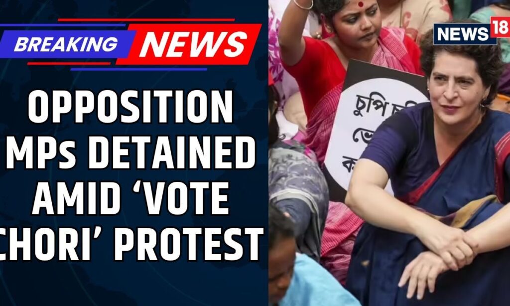 'Fight To Save Constitution,' Says Rahul Gandhi As Police Detain Opposition MPs Amid Protest