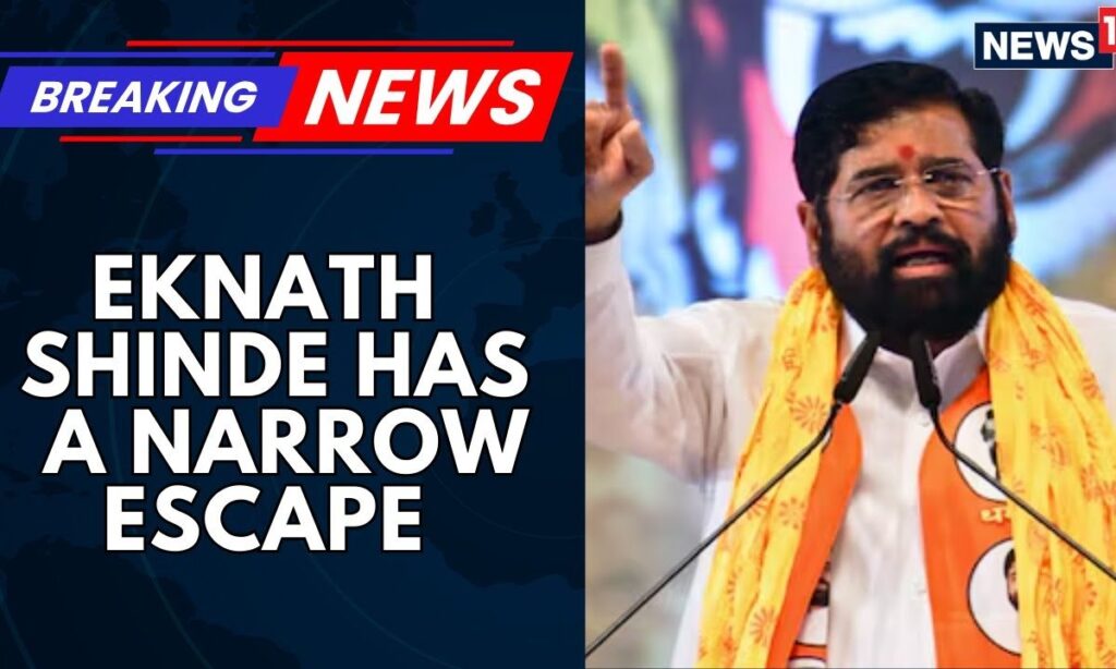 Maharashtra Dy CM Eknath Shinde Has A Narrow Escape As Massive Crowd Causes Stage Collapse