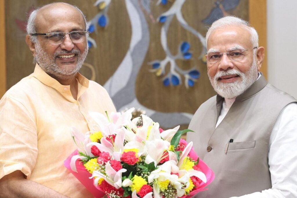 PM Modi Meets NDA's Vice President Candidate CP Radhakrishnan