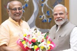 PM Modi Meets NDA's Vice President Candidate CP Radhakrishnan