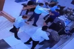 Man Thrashed By Society Staff In Ghaziabad Over Water Shortage Argument | Video