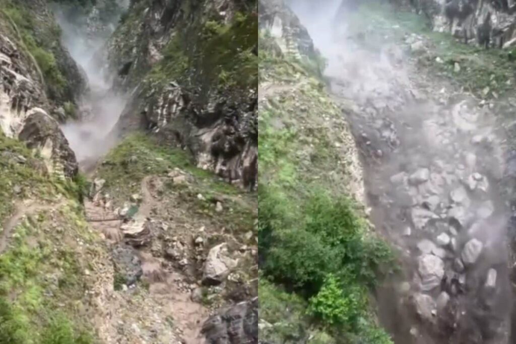 Cloudburst In Himachal's Kinnaur Causes Flood-Like Conditions, Kailash Yatra Pilgrims Stranded | Watch