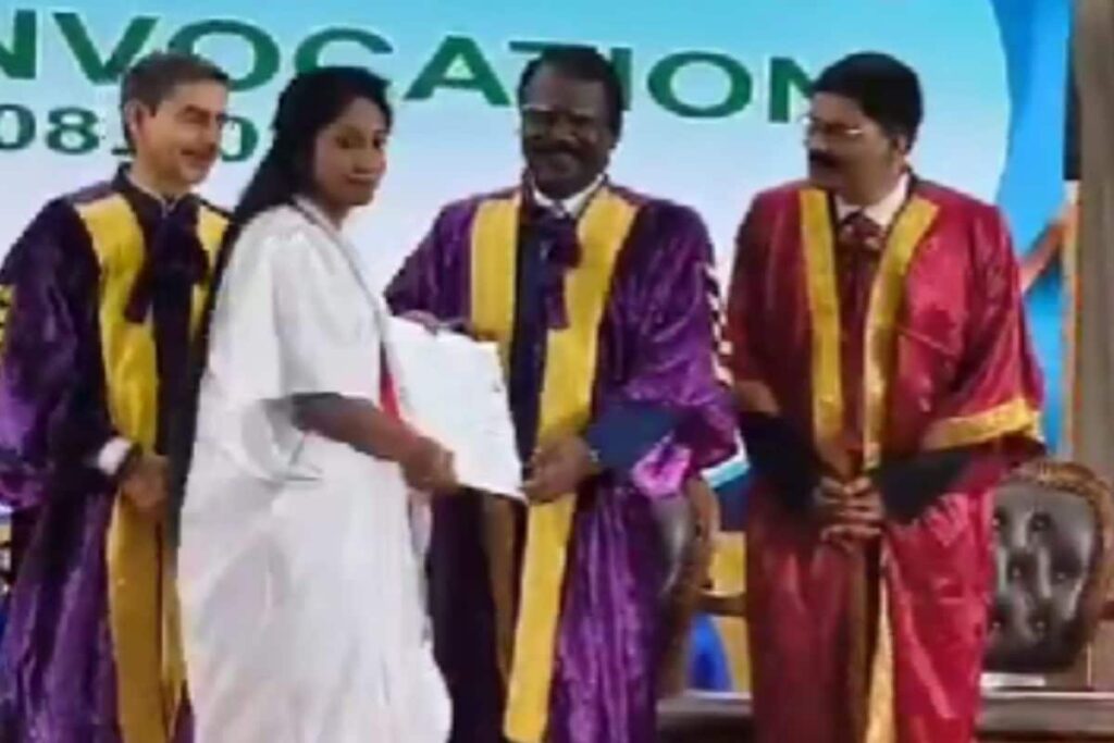 ‘He’s Against Tamil Nadu’: DMK Leader’s Wife Refuses To Take PhD Certificate From Governor | Watch
