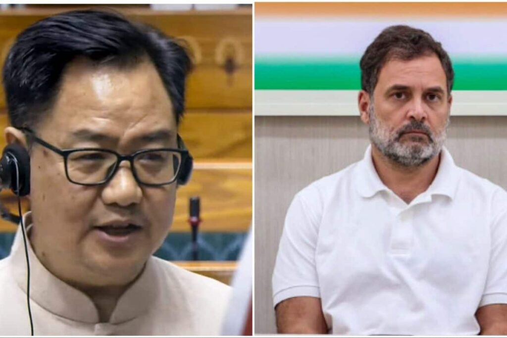 'Very Mature Man': Kiren Rijiju Mocks Rahul Gandhi After Leaders Correct His Public Speeches