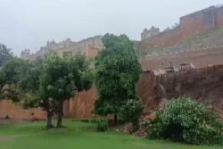 200-Feet Wall Of Jaipur’s Iconic Amer Fort Collapses Amid Heavy Rainfall | Video