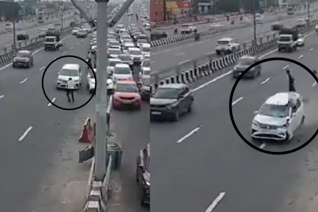 Speeding Car Hits Traffic Cop On Delhi-Meerut Expressway, Flings Him Into Air | Video