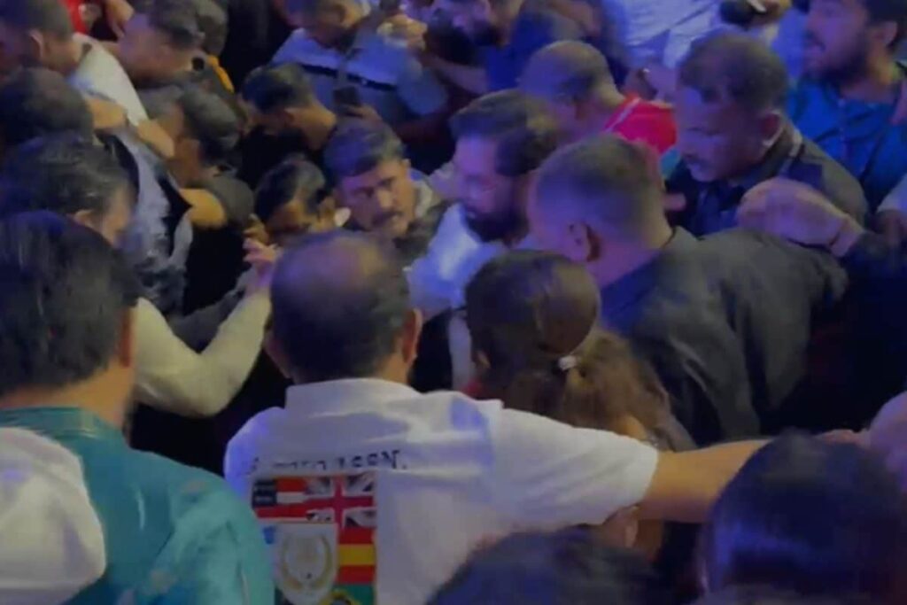 Maharashtra Deputy CM Eknath Shinde Narrowly Escapes As Stage Collapses During Dahi-Handi Celebrations