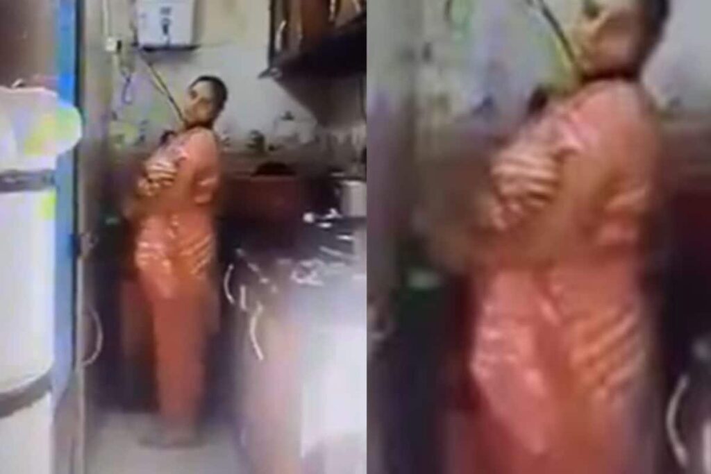 Bijnor Maid Caught On Camera Urinating In Glass, Sprinkling On Utensils | Video