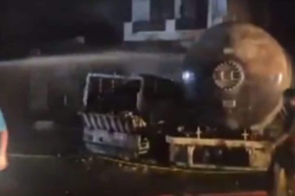 LPG Tanker, Pickup Truck Collision Triggers Massive Blast In Punjab's Hoshiarpur; One Killed