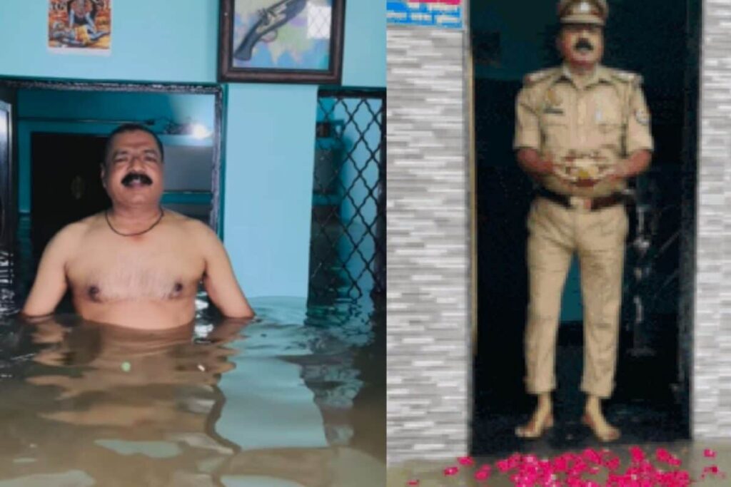 UP Cop Worships Floodwater Entering His House, Calls It 'Mother Ganga' | Video