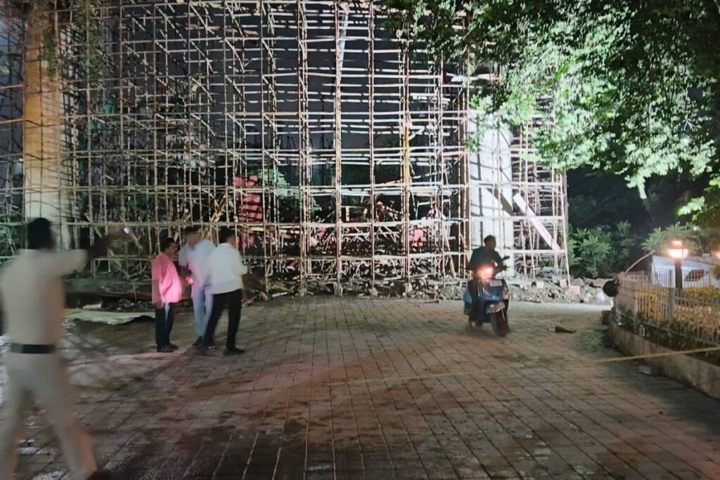 Slab Collapses At Mahalaxmi Temple In Nagpur’s Koradi, Several Workers Injured