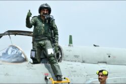 IAF Chief AP Singh Flies MiG-21 Jet In Rare Sortie Before Official Phase-Out | Watch