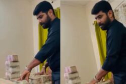 Video Shows Aide Of YSRCP Leader Counting Cash Amid Andhra Liquor Scam Probe