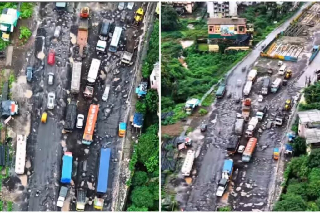 'Road Or Moon Crater?' Viral Drone Video Of Pothole-Ridden Mumbai-Goa Highway Sparks Outrage