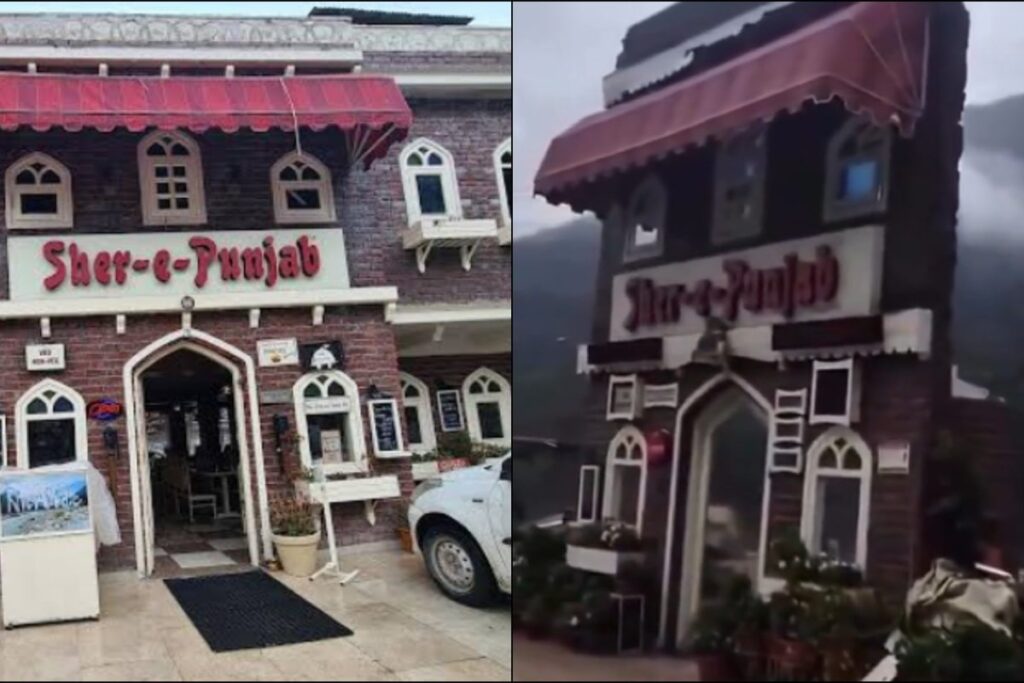 Popular Manali Restaurant Swept Away In Floods, Only Entrance Wall Left Standing | Watch