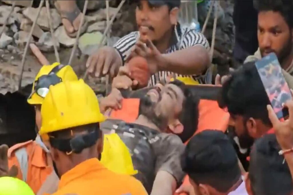 Uttarakhand: Trapped Under Debris For 16 Hours, Man Pulled Out Alive In Rain-Hit Chamoli