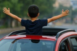 Bengaluru Boy Hits Head On Barrier While Standing Through Car Sunroof, Video Goes Viral