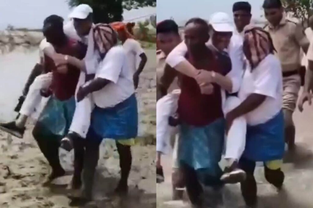 'VVIP Protocol In Floods': BJP Attacks Congress MP After Piggyback Video Goes Viral