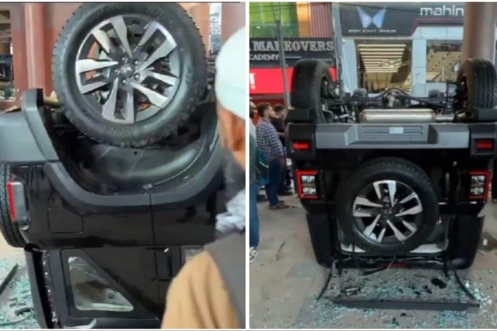 Delhi Woman Hits Accelerator, Smashes Thar Through Showroom Soon After Buying It | Video