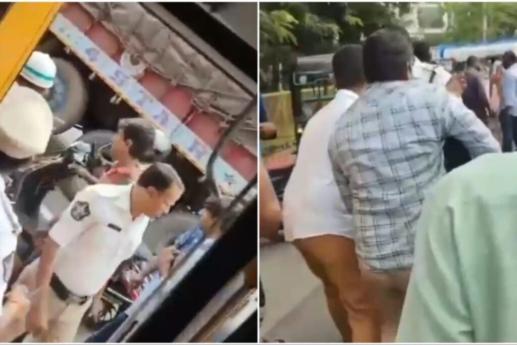 Close Shave For 30 Students As Andhra School Bus Driver Suffers Heart Attack, Hits Two-Wheeler