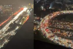 Hundreds Of Vehicles Stuck In 7km Traffic Jam On NH-48 As Rain Batters Gurugram | Video