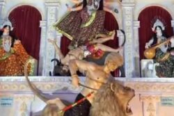 Trump On Display As 'Asura' Over Trade 'Betrayal' At Durga Puja Pandal In Bengal