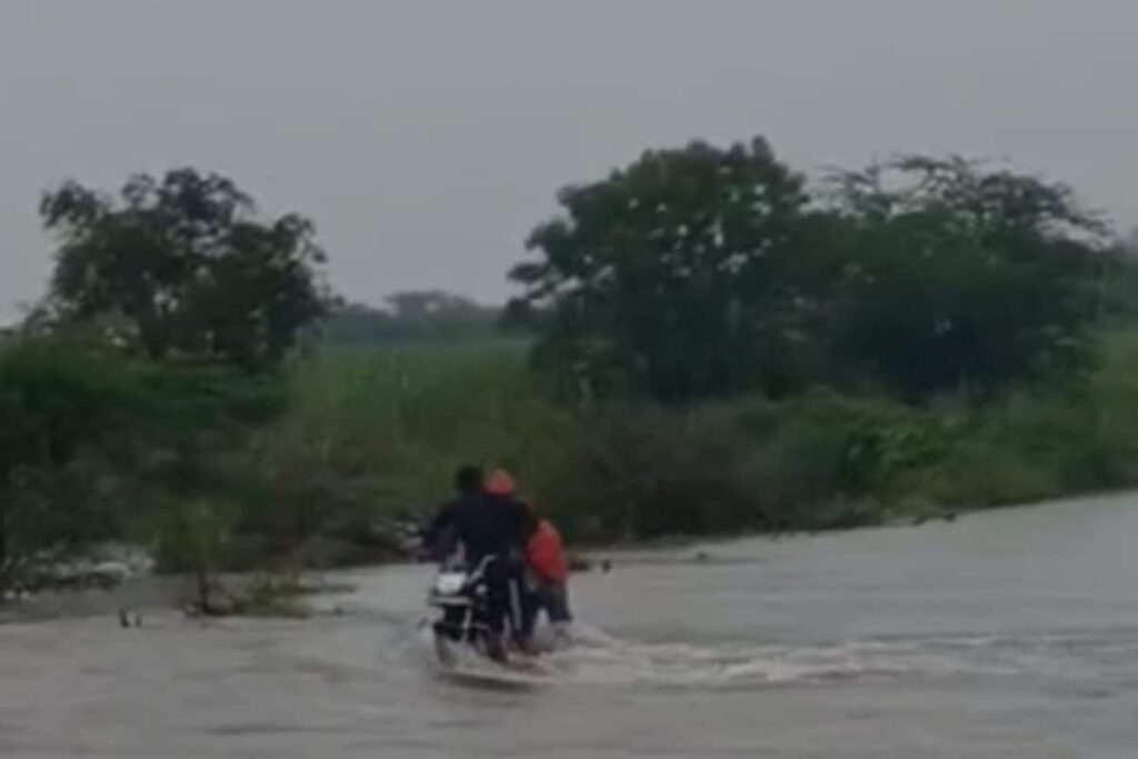 Young Boy Gets Rescued After Being Swept By Strong Current In Maharashtra’s Latur | Video