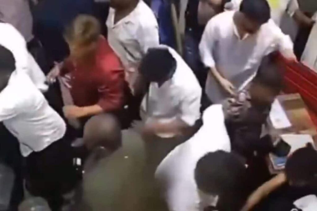 Caught On Cam: Out-Of-Control Bar Fight Over Bill Between Bouncers, Customers At Hyderabad