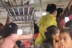 Andhra Pradesh's Bus Argument Turns Into Violent Fight As Women Hit Each Other | Video