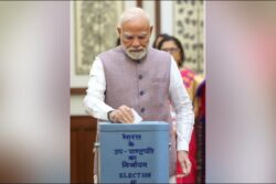 PM Modi Casts First Vote In Vice Presidential Election; Leaves For Himachal Pradesh, Punjab
