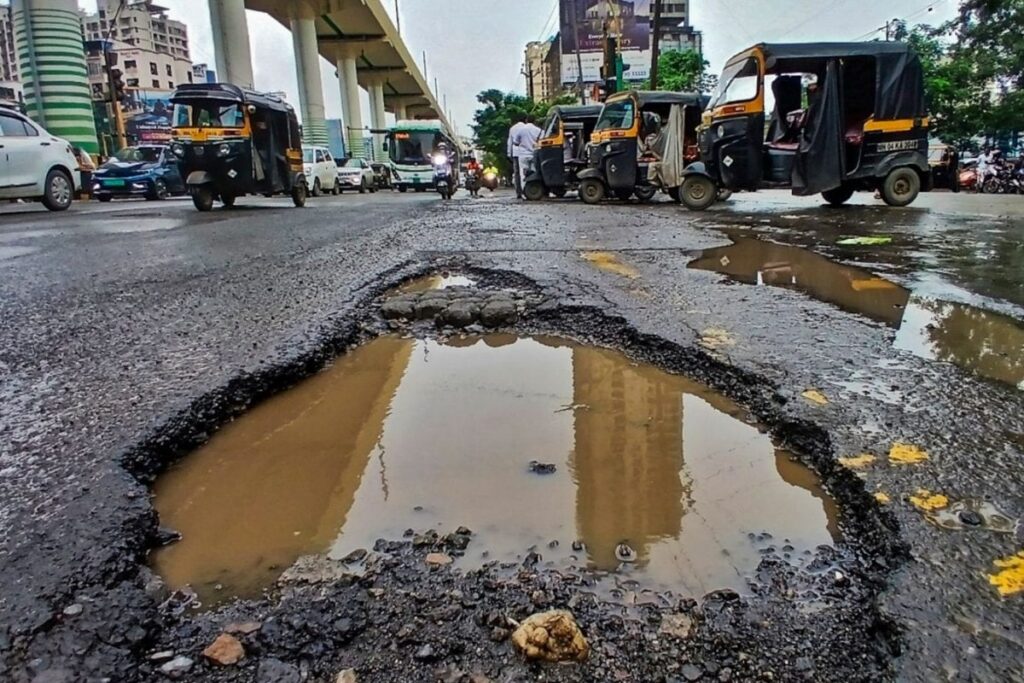 Palghar Man Crushed To Death After Scooter Slips Into Pothole, Locals Disrupt Traffic In Protest