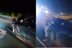 Video: Drunk Teacher Drives 750 Metres With Man On Car Hood After Crash On Gujarat Highway