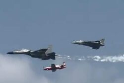 India's First Tejas-Mk1A Completes Maiden Test Flight In Nashik, Gets Water Cannon Salute