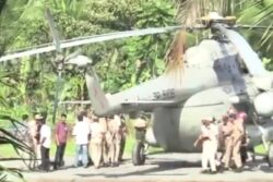 Part Of Helipad Collapses As President Murmu's Chopper Lands, Crew Pushes It To Safety | Video