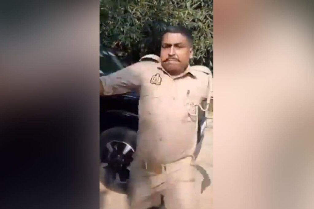 UP Cop Called To Resolve Land Dispute Kicks Complainant, Suspended After Video Goes Viral