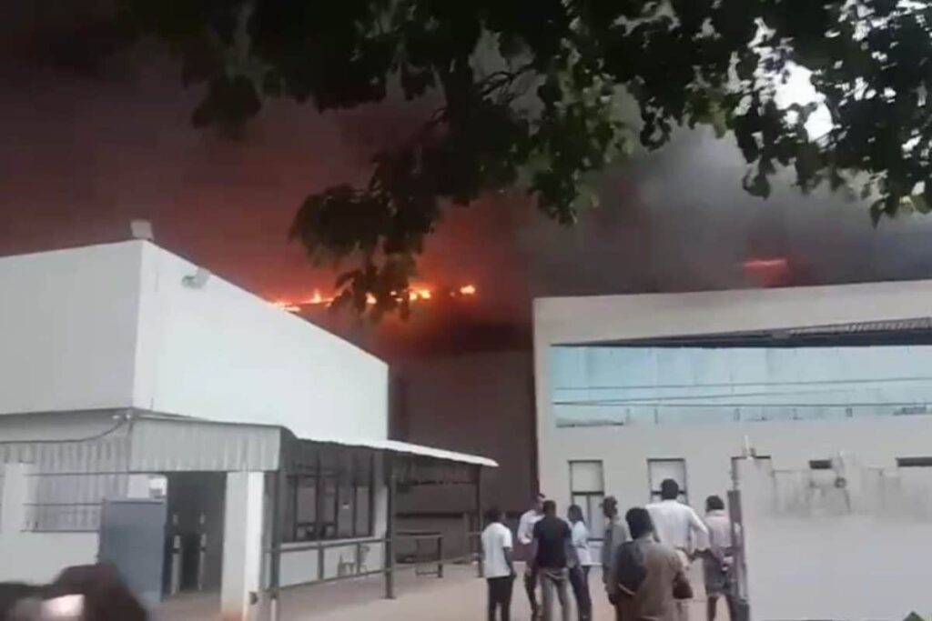 Massive Fire Breaks Out At Aluminium Factory In Tirupati, Five Workers Injured